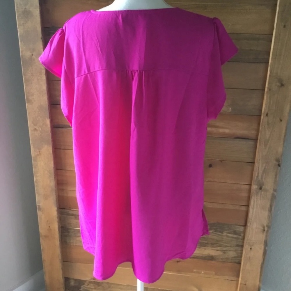 Savanna Jane Pink Embroidered Floral Tunic Size 1X - Picture 3 of 7